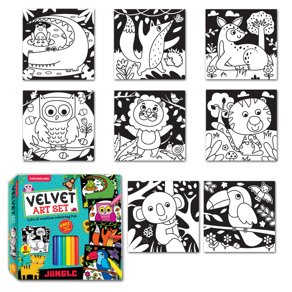 Velvet coloring cards - Wild - PepPlay