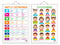 Set of 2 MATHS KEYWORDS and EMOTIONS Early Learning Educational Charts for Kids