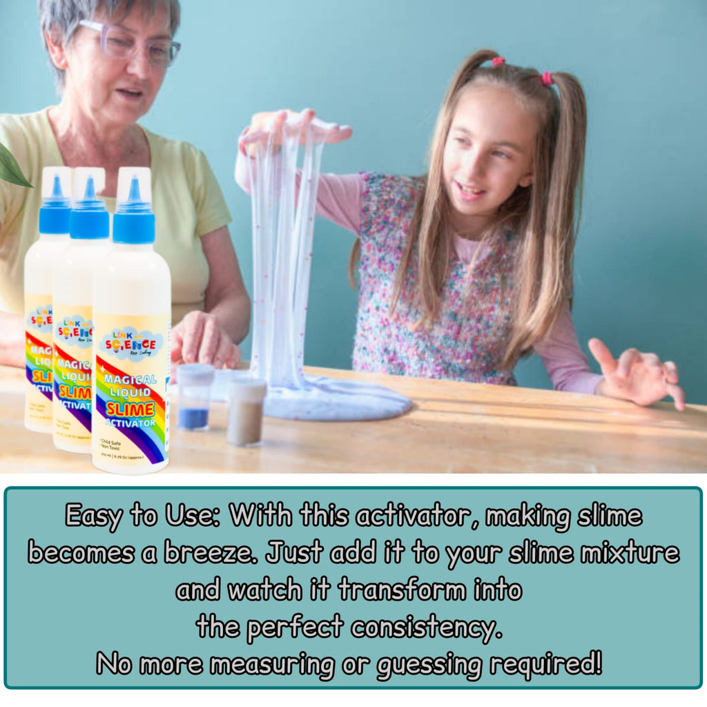 My Slime Activator Solution 16 Ounce Bottle - Make Your Own Slime, Just Add  Glue - Kid Safe, Non-Toxic - Replaces Borax, Baking Soda, Contact Solution