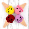 Set of 4 Amigurumi Tiny Baby Ice Cream Cone - Multicolor