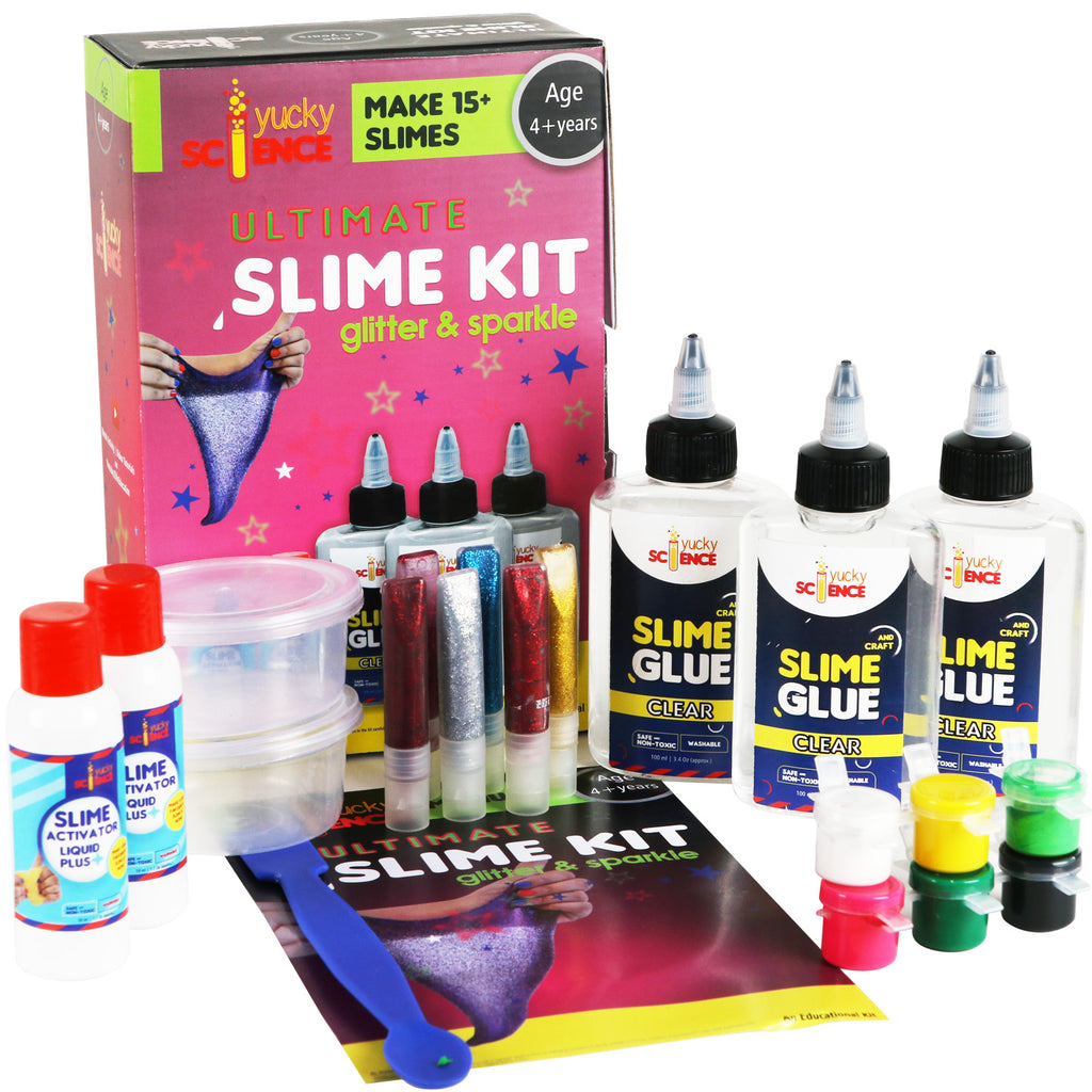 Desire Deluxe Slime Making Kit DIY Factory Complete Games Set Toys Science  for Kids Age 4 5 6 7 8 9 Year Old Slime Lab Activator Ingredient