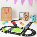 Playbox Wild Track - Tracks and Cars Wooden Toy 24 Tracks and 3 Cars for 1 to 7 Years Toddlers, Boys & Girls
