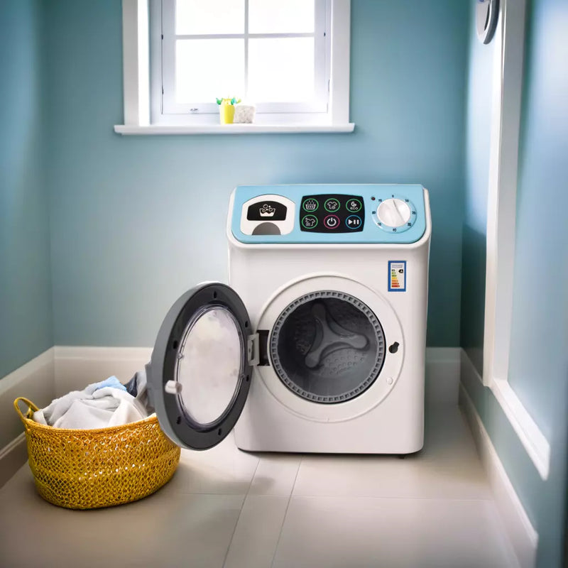 Present Mini Washing Machine Toy Kid Pretend Play Toy with Light & Realistic Sound for Kids Birthday Gift Role Play Toy Different Sound & Music Color