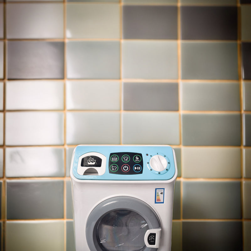 Present Mini Washing Machine Toy Kid Pretend Play Toy with Light & Realistic Sound for Kids Birthday Gift Role Play Toy Different Sound & Music Color