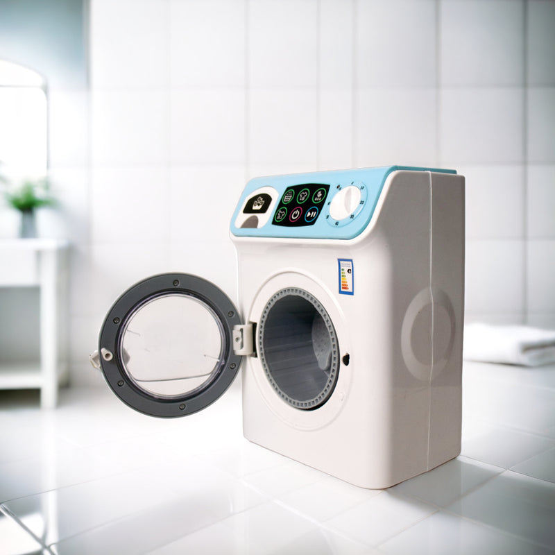 Present Mini Washing Machine Toy Kid Pretend Play Toy with Light & Realistic Sound for Kids Birthday Gift Role Play Toy Different Sound & Music Color