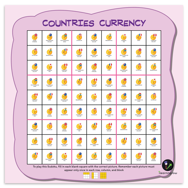 Countries Sudoku Combo + DIY Rakhi