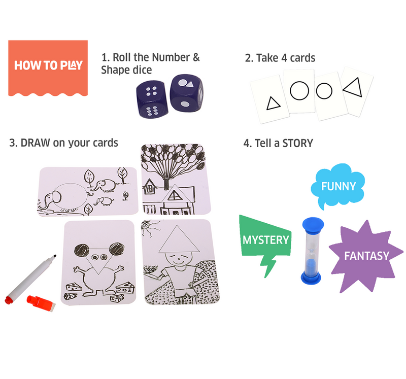 Chalk and Chuckles Shape Your Story - Drawing and Storytelling Game