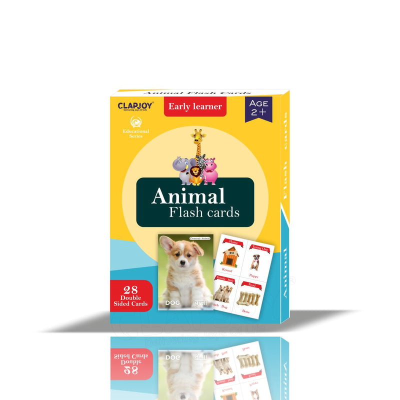 Clapjoy Animals flash card for kids of age 2 years and Above