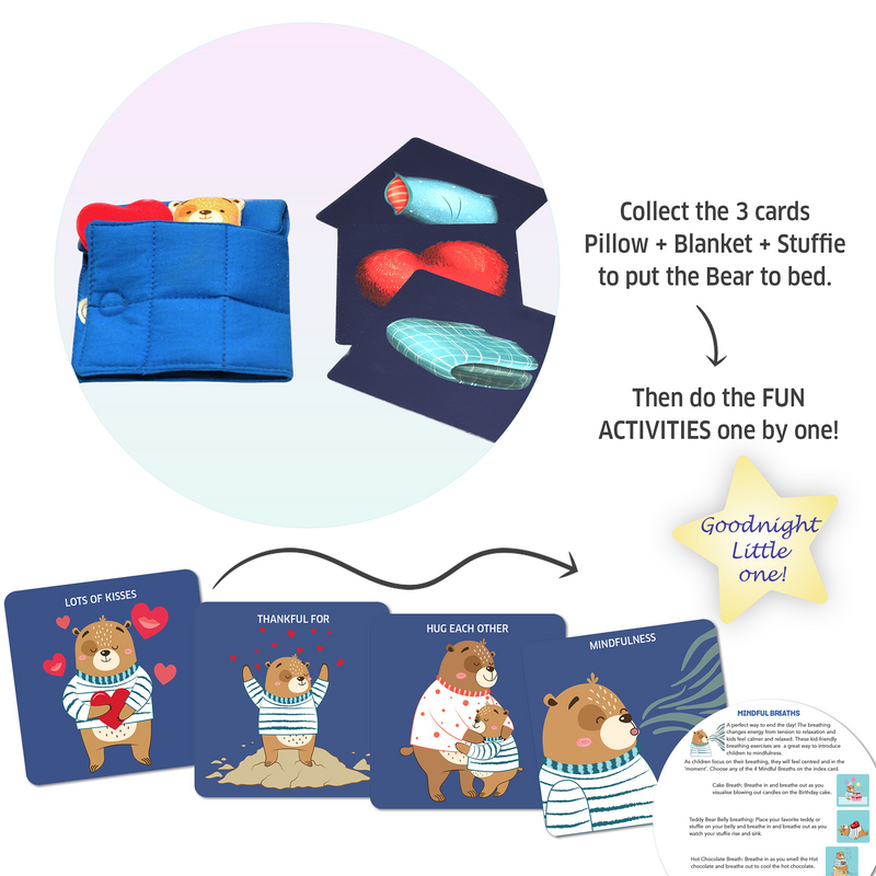 Bedtime Bear Card Game for Kids Age 3 -7, Super Fun Bedtime Activity, Family Game, Gifts for Boys, Girls