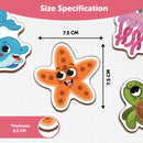 Mini Leaves Sea Animals Wooden Fridge Magnets Magnetic Cut Outs Set of 10