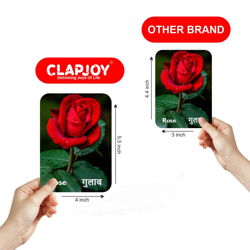 Clapjoy Flowers  flash card for kids of age 2 years and Above