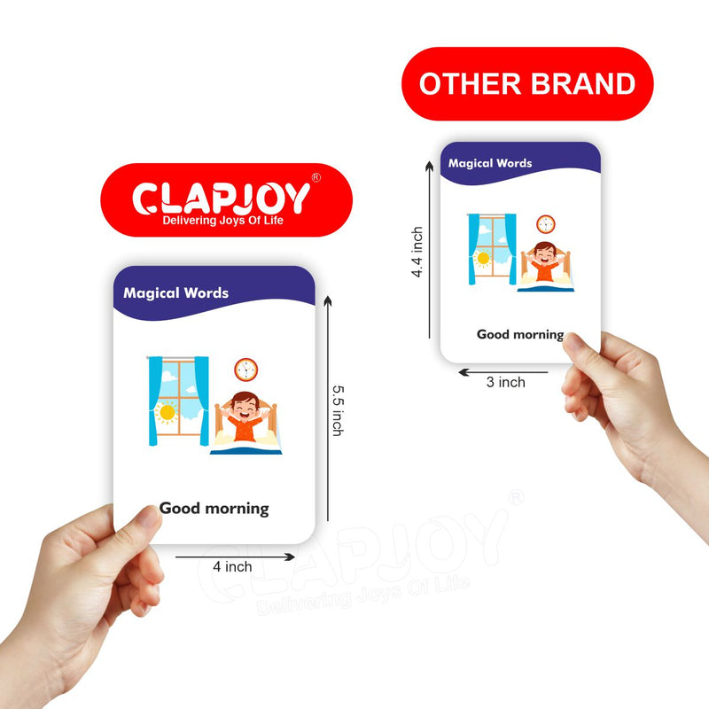 Clapjoy Good Habits flash card for kids of age 2 years and Above