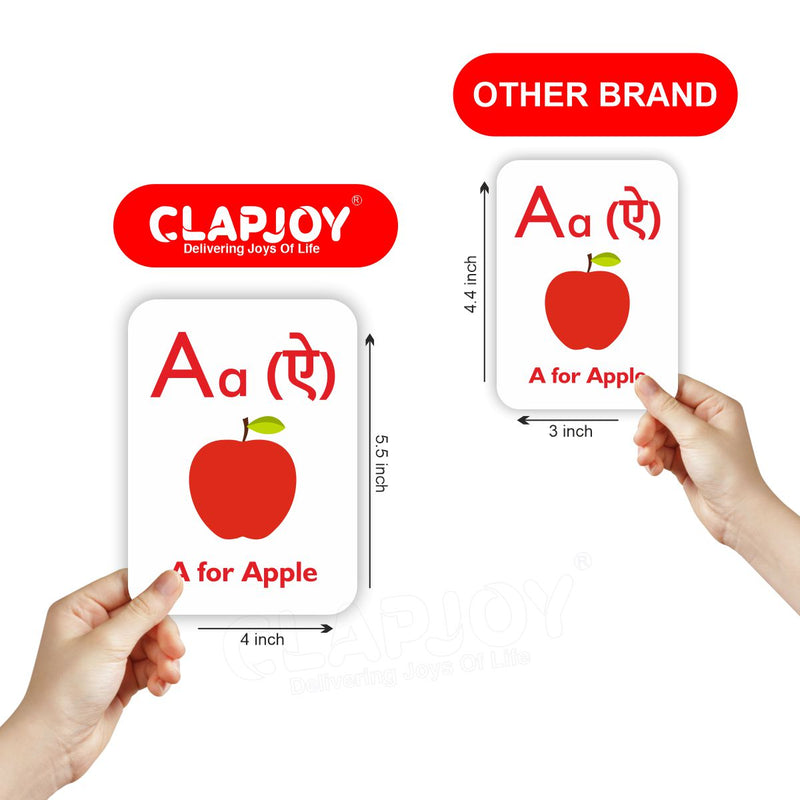 Clapjoy Alphabet flash card for kids of age 2 years and Above