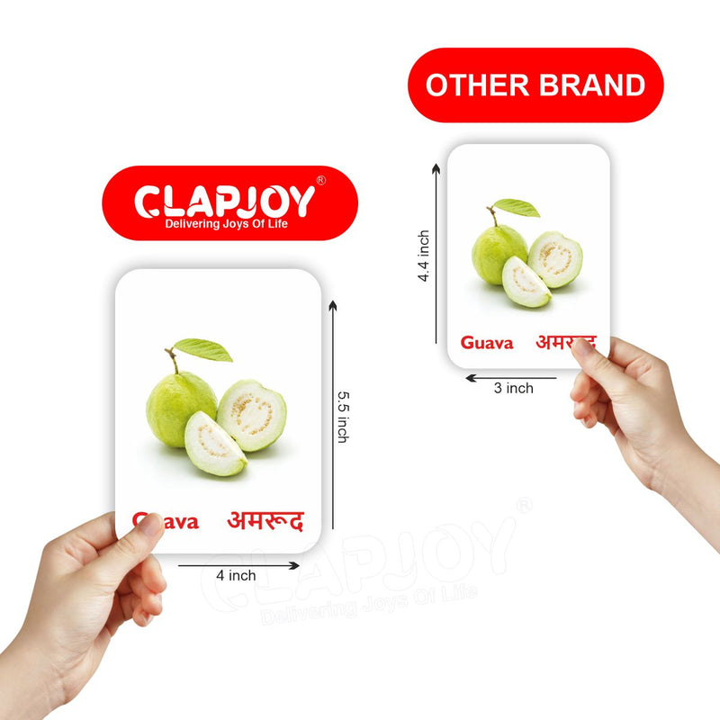 Clapjoy Fruits  flash card for kids of age 2 years and Above