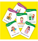 Clapjoy Good Habits flash card for kids of age 2 years and Above