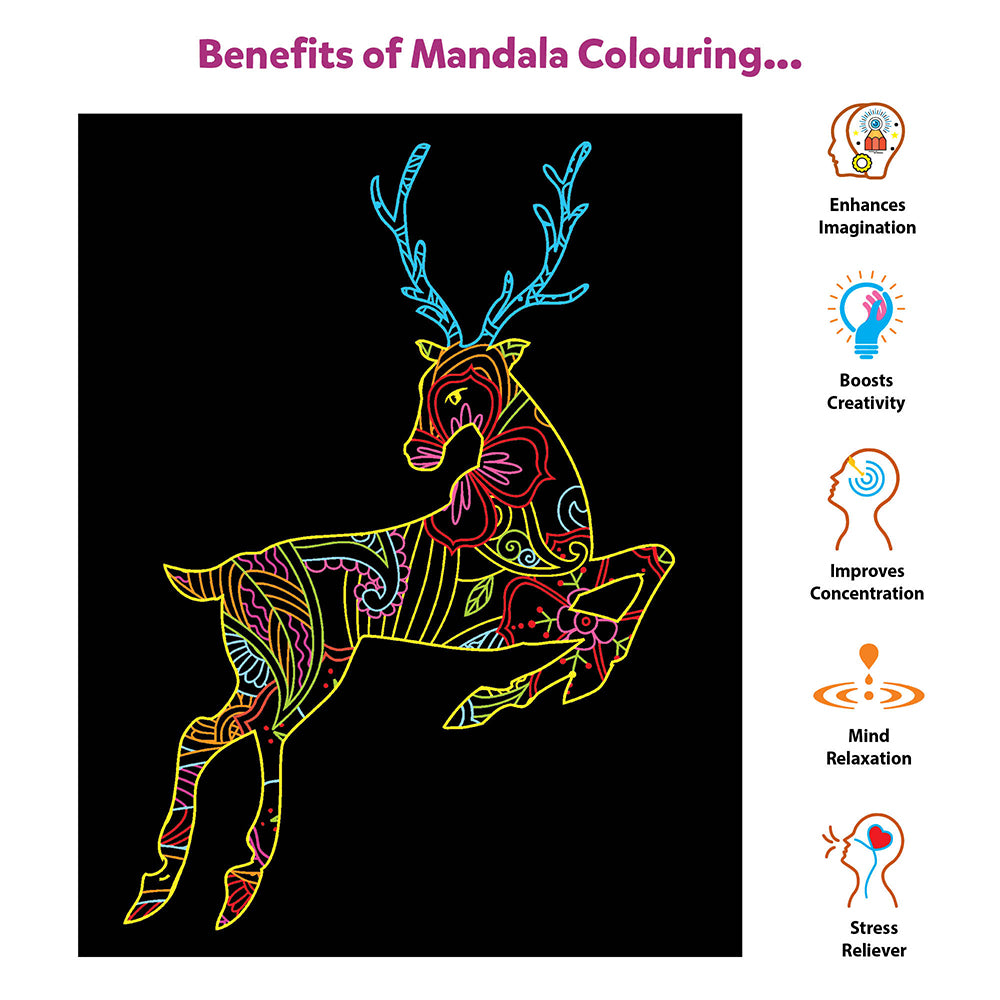 Neon Nature Mandala Art Kit for Adults - Mandala Colouring Art Craft Kit  for Kids at Rs 750/piece, Burari, Delhi