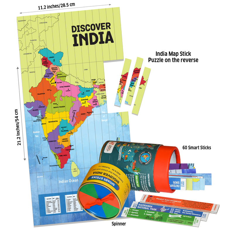 Chalk and Chuckles Smart Sticks Discover India, Game and Puzzle