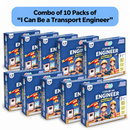 JoGenii I Can Be a Transport Engineer – 3D Foam Model Kit | Pack Of 10 | Educational Miniature Models Kit with Knowledge Book