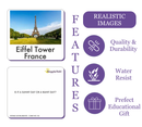 World Monuments Activity Flash Cards |GrapplerTodd Flashcards for Kids Early Learning Flash Cards Easy and Fun Way of Learning 6 Months to 6 Years Babies