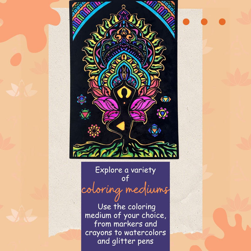 PEPPLAY VELVET COLOURING POSTERS - YOGA