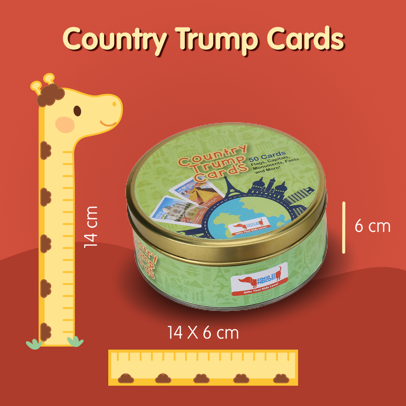 CocoMoco Kids Return Gift Combo for Kids Birthday Party - Set of 20 Pieces of Country Trump Cards Game Geography Toy, STEM Educational Toy for Ages 5-8, 9-14 Year Old Boys and Girls