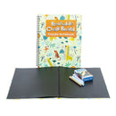 CocoMoco Erasable Doodle Drawing Book Set - Chalk board - Includes chalks - Animals / Jungle Theme
