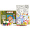 Craftopedia 4 in 1 Art & Craft Set for Boys & Girls Age 4,5,6,7 - Canvas, 3D Magnets, Greeting Cards, Stickers | (Jungle)