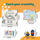 Craftopedia 4 in 1 Art & Craft Set for Boys & Girls Age 4,5,6,7 - Canvas, 3D Magnets, Greeting Cards, Stickers | (Robot)