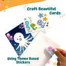 Craftopedia 4 in 1 Art & Craft Set for Boys & Girls Age 4,5,6,7 - Canvas, 3D Magnets, Greeting Cards, Stickers | (Ocean)