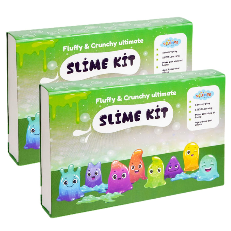 Link With Science 72 Pieces Ultimate Slime Making Kit ( Fluffy and Crunchy Slime Kit- Make 40+ Slime) - Combo pack of 2
