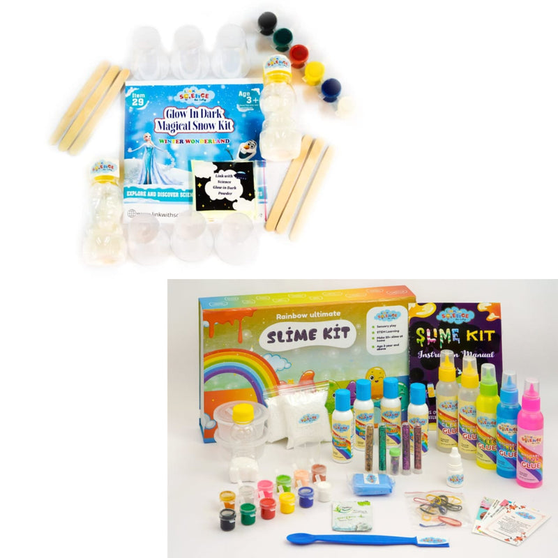 JoGenii Link with Science Glow in Dark Ultimate Slime Making Kit