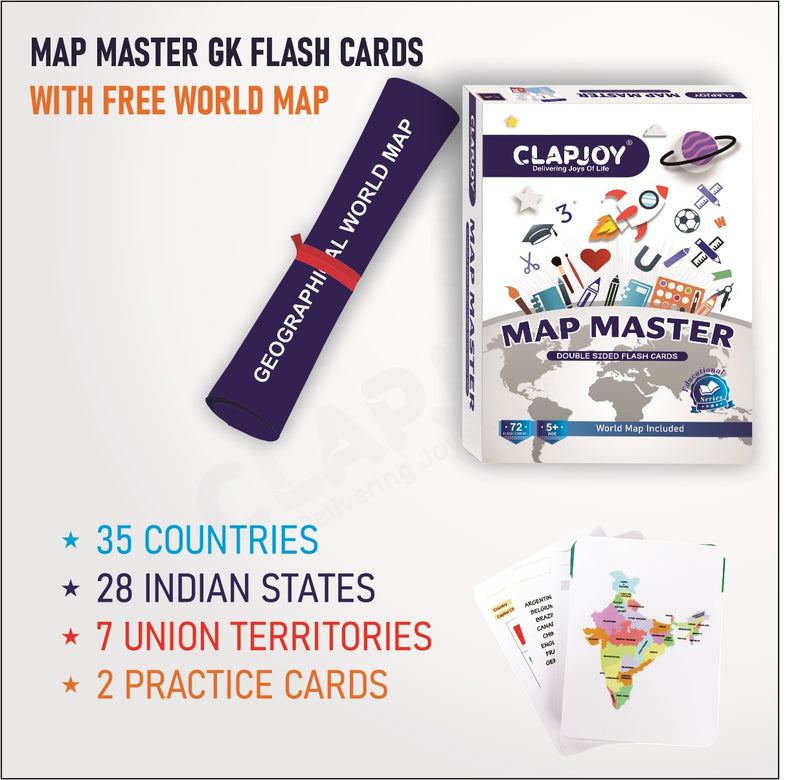 Clapjoy Map Master Flash Cards