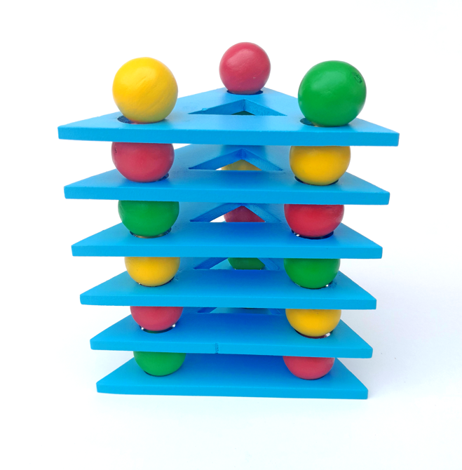 JoGenii |BALL STACKING TOWERS (SMALL) TRIANGLE| Woods For Dudes