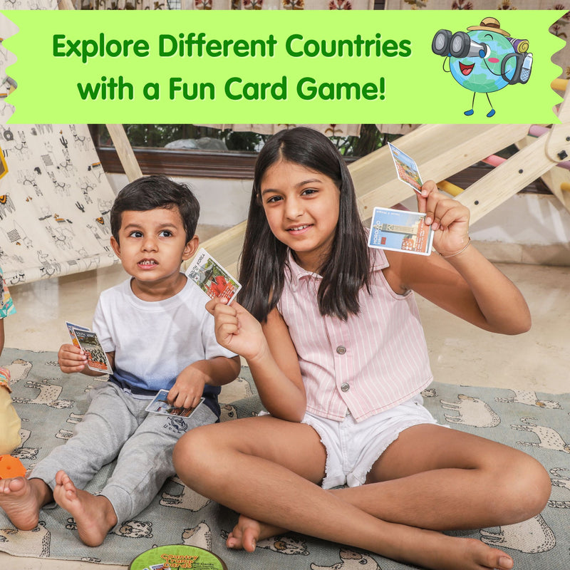 CocoMoco Kids Country Trump Card Game for Kids - Indoor Games for 6, 8+, 10 to 12 Years Boys Girls, Card Game for Kids 7 to 10 Years