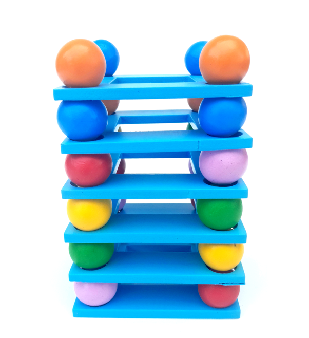 Stackable Ball Tower JoGenii |BALL STACKING TOWERS (SMALL) SQUARE| Woods For Dudes