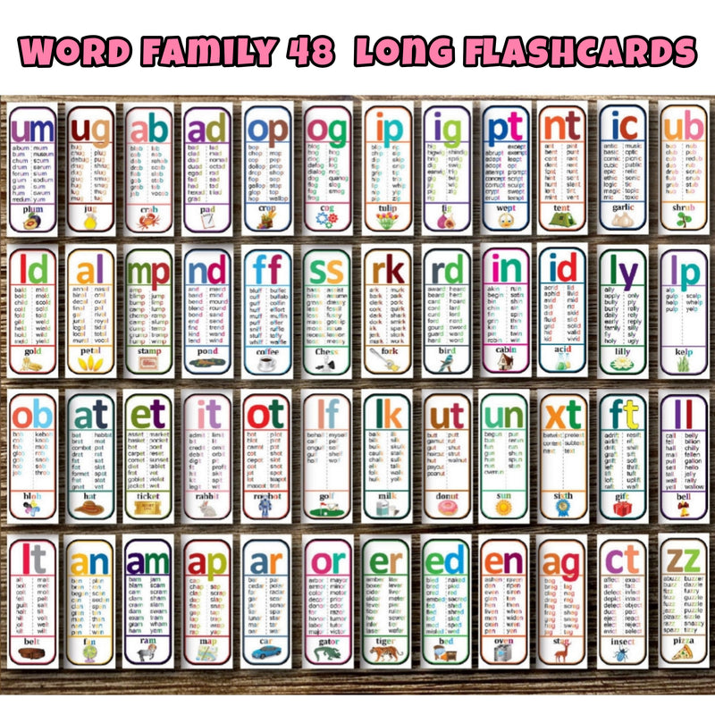 48 Word Family Long Flashcards