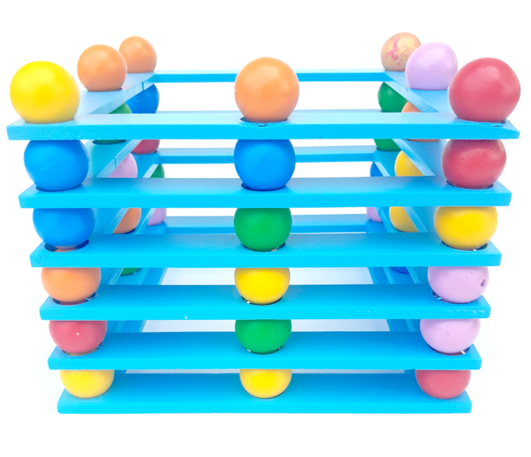 JoGenii |BALL STACKING TOWERS (MEDIUM) SQUARE| Woods For Dudes
