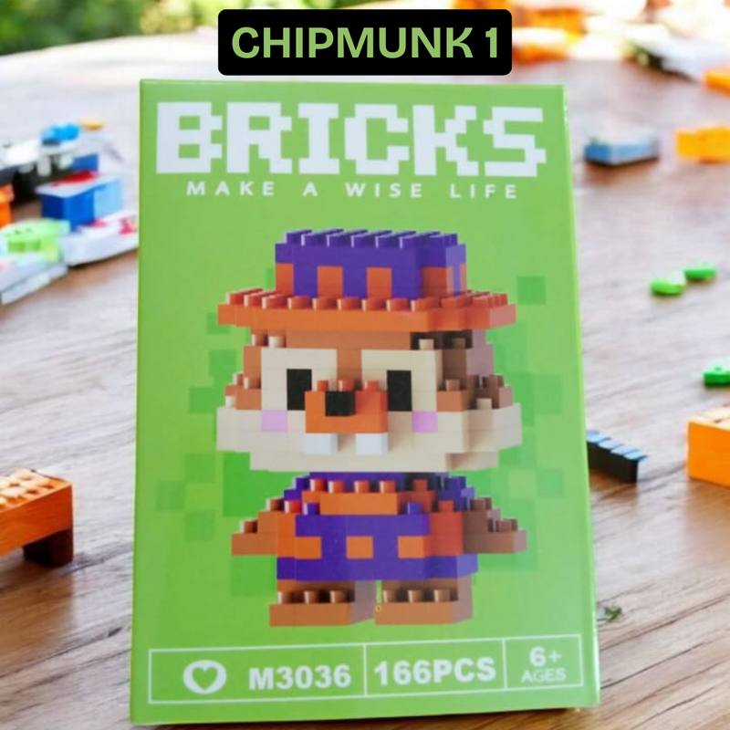 Mini Animal Lego Micro Building Blocks Set 3D Model Animal Educational Construction Toy Building Blocks (Bricks) – 2-Inch Cartoon Animal Toy Set for Kids | Birthday Return Gift & Desk Decor Idea - BUY 3 GET 1 FREE