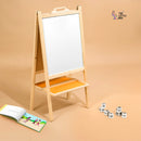 Wooden 2 in 1 easel board with clipboard