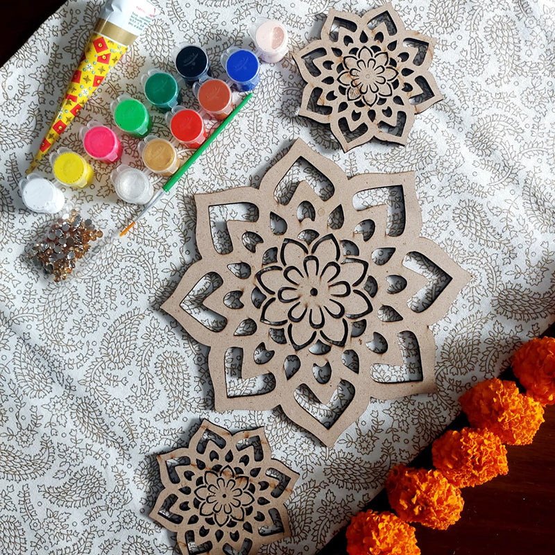 diy rangoli circle