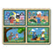 Mini Leaves Four 4 Piece Act of Kindness Jumbo Pieces Wooden Puzzle Set of 4 Chunky Jigsaw Puzzle