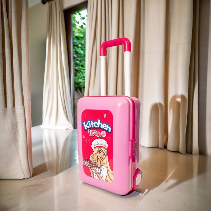 Ultimate Kid Chef Bring Along Kitchen Cooking Suitcase Luxury Kitchen Set Cooking Toy with Briefcase Kitchen Food Play Set for Girls & Boys (New)-Made in India