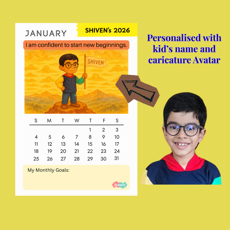 Personalized Calendar 2026 - Desk Calendar for Kids