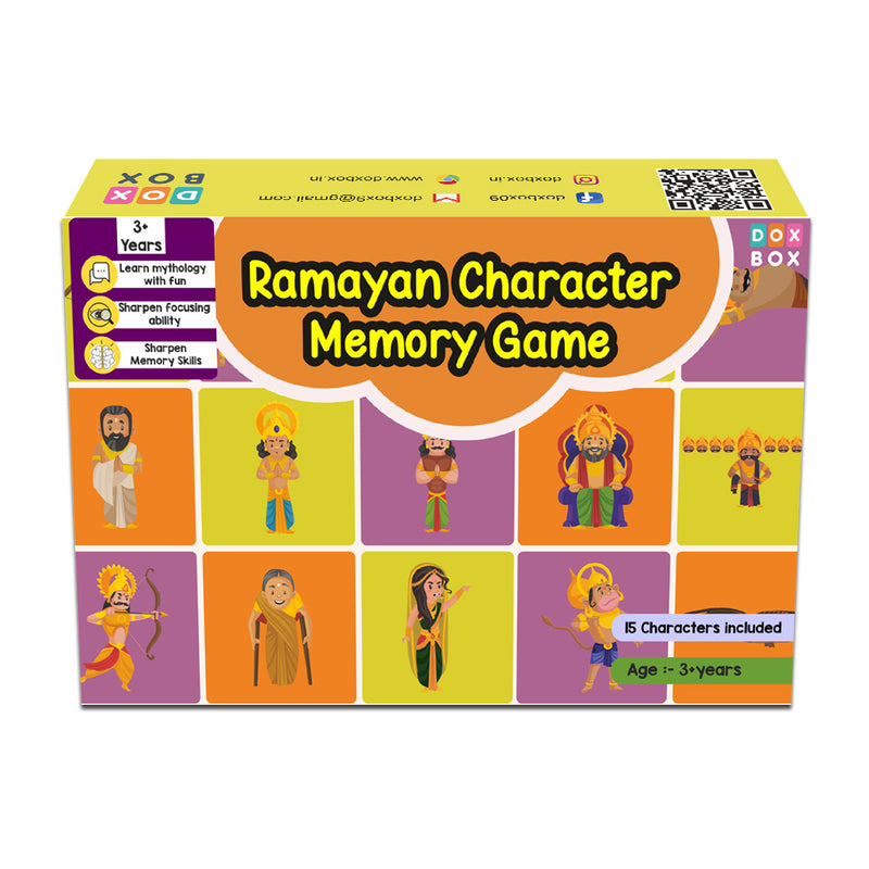 Ramayan Character Memory Card Game Flashcards -Pack of 30 cards 15 characters included
