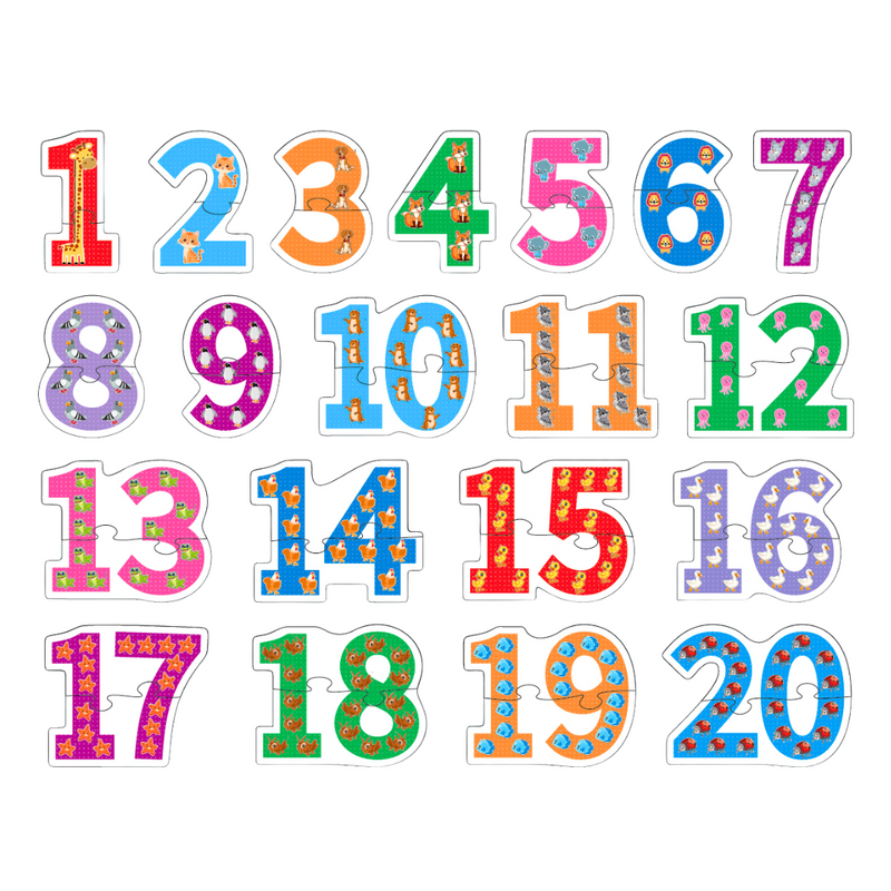 Gift Hamper for Toddler - 1-20 Counting Puzzle + Doodle Scribble Repeat