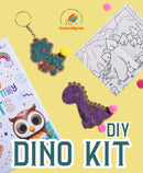 Dino Rakhi Combo – DIY Dinosaur Painting Kit with Dino Keychain, Fridge Magnet, Canvas Painting & Dino Rakhi