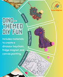 Dino Rakhi Combo – DIY Dinosaur Painting Kit with Dino Keychain, Fridge Magnet, Canvas Painting & Dino Rakhi