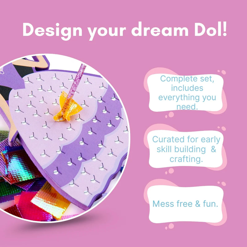 DIY Princess Poking Gown Kit - I Can Be a Designer - Pack of 1 (Random)