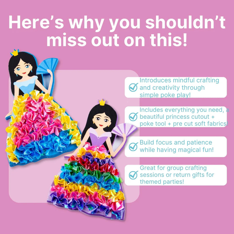 DIY Princess Poking Gown Kit - I Can Be a Designer - Pack of 1 (Random)