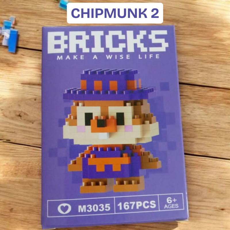 Mini Animal Lego Micro Building Blocks Set 3D Model Animal Educational Construction Toy Building Blocks (Bricks) – 2-Inch Cartoon Animal Toy Set for Kids | Birthday Return Gift & Desk Decor Idea - BUY 3 GET 1 FREE